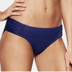 Athleta | Shirred Band Bikini Bottom Navy. Size large.